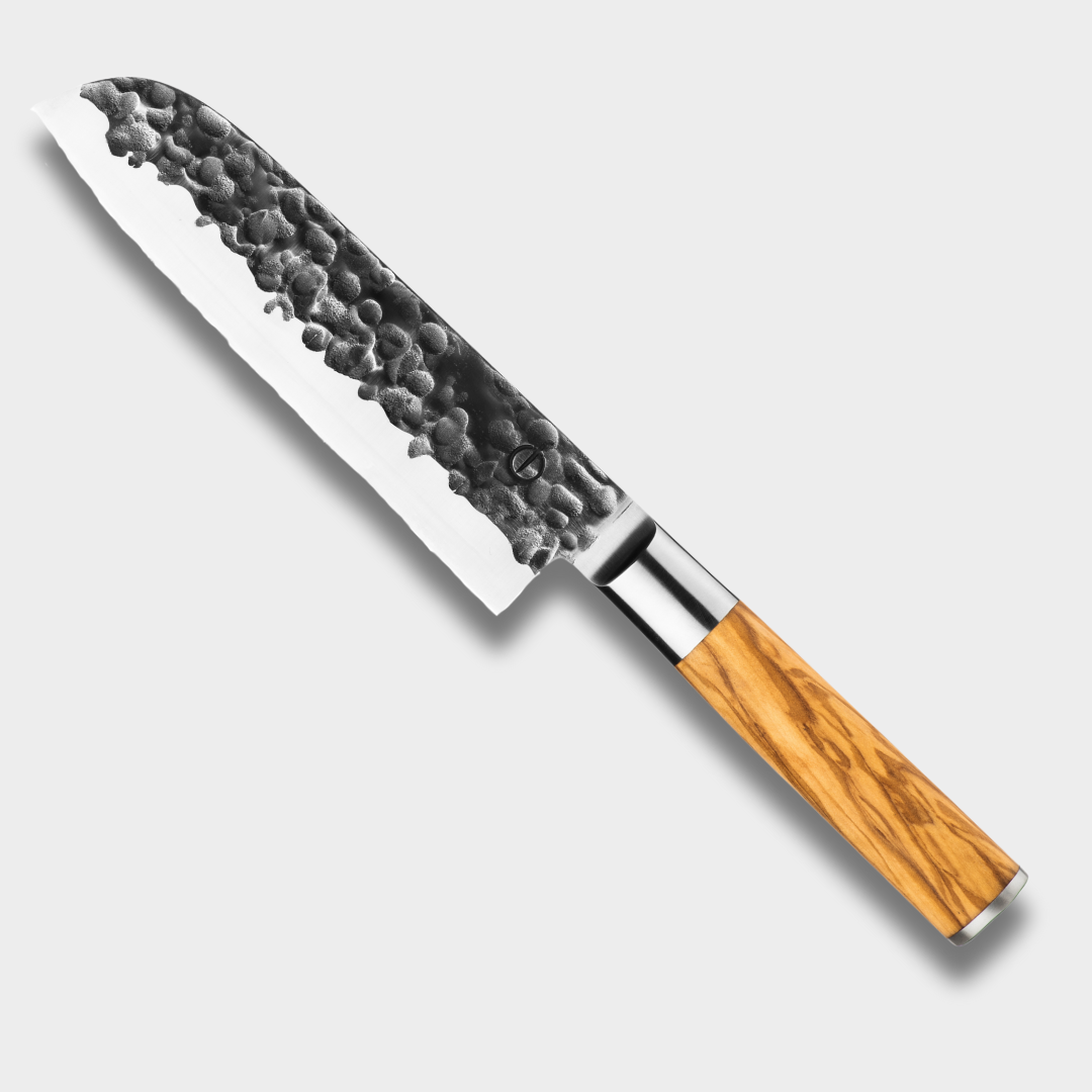 Forged Olijfhout Santokumes 18cm