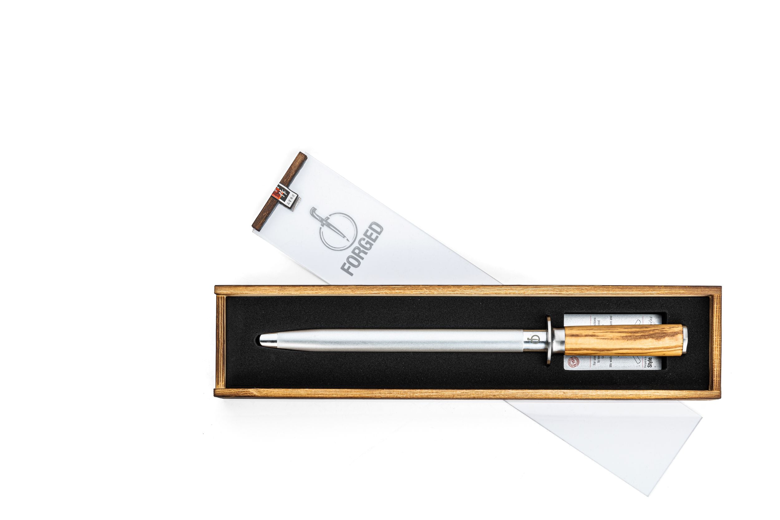 Forged Olijfhout Diamanten Aanzetstaal