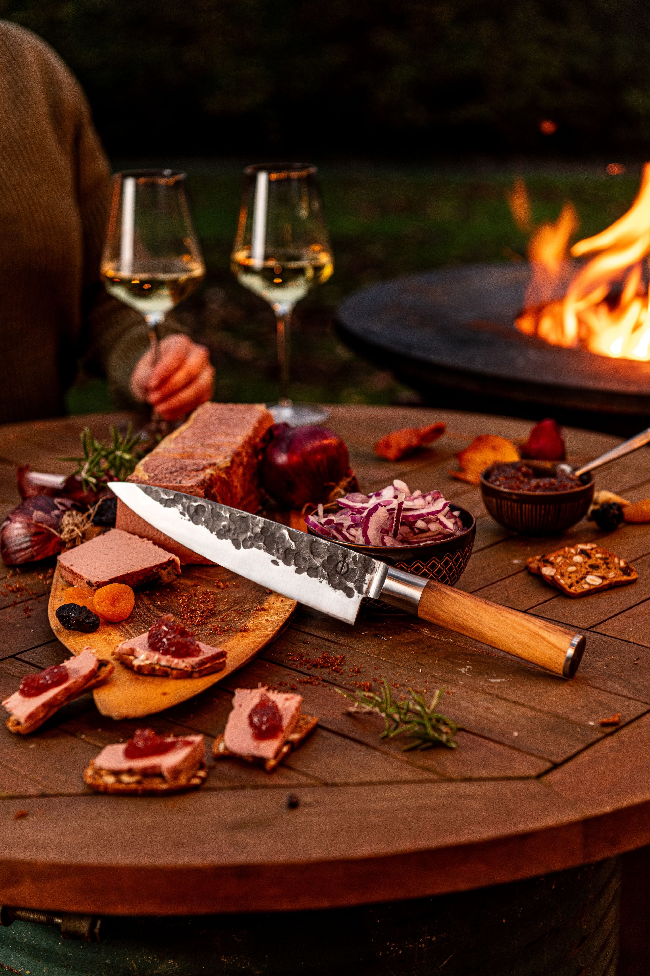 Forged Olijfhout Koksmes