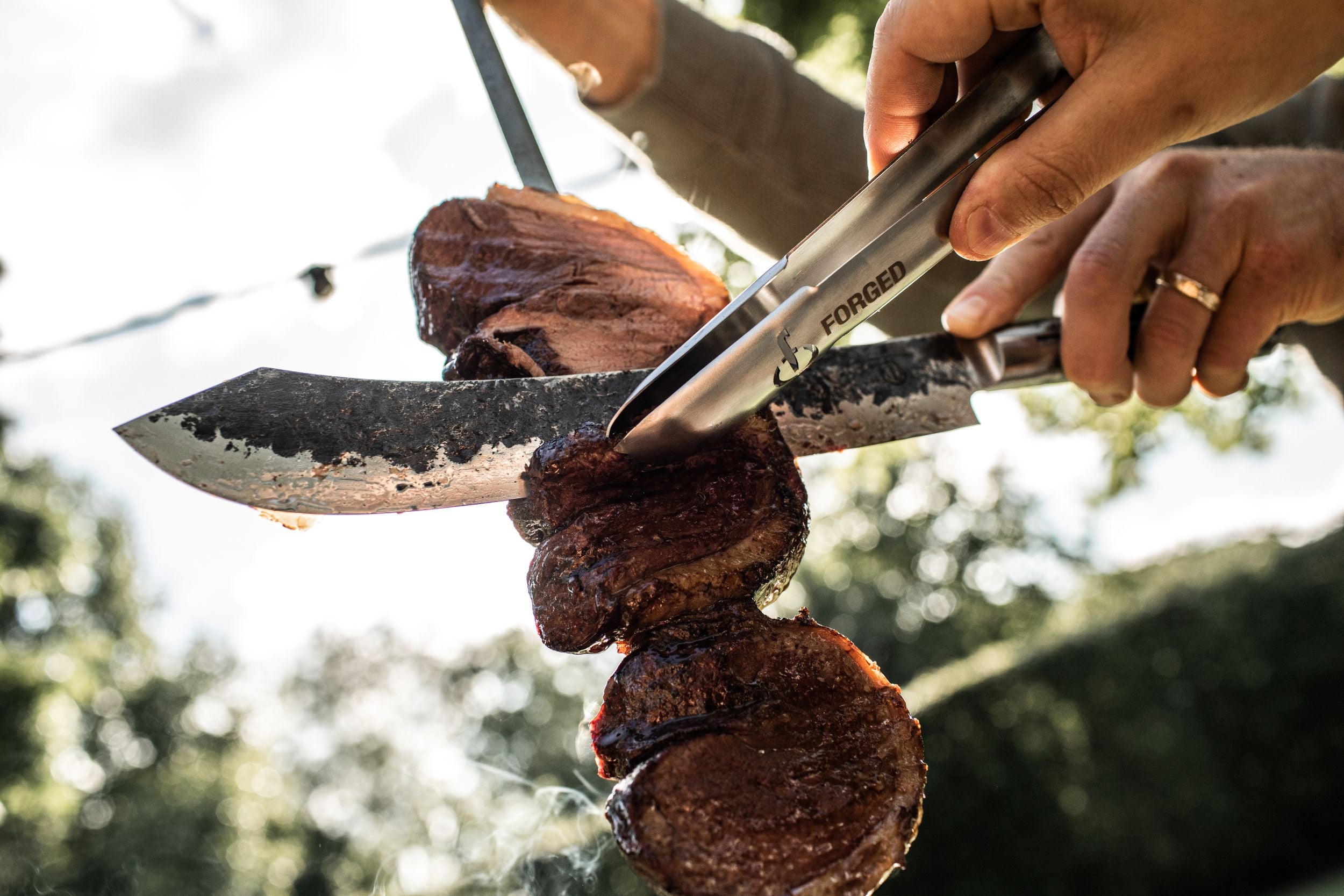 Forged Olijfhout Slagersmes