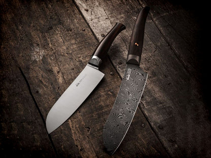 Santoku Damascus Universeel mes - Due Cigni Coquus