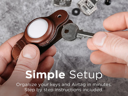 Air Compact Leren Sleutelhanger - KeySmart