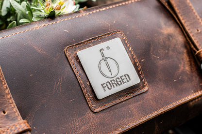 Forged Messenfoedraal bruin leder