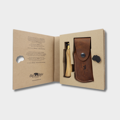 Klassiek Vouwmes Olijfhout M Gift Box - Old Bear