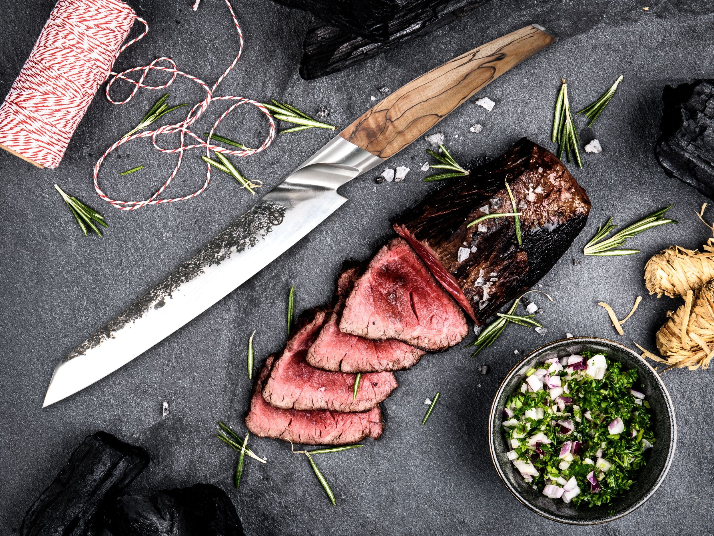 Forged Katai Vleesmes Wortelhout