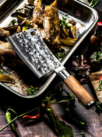 Forged Olijfhout Aziatisch Hakmes