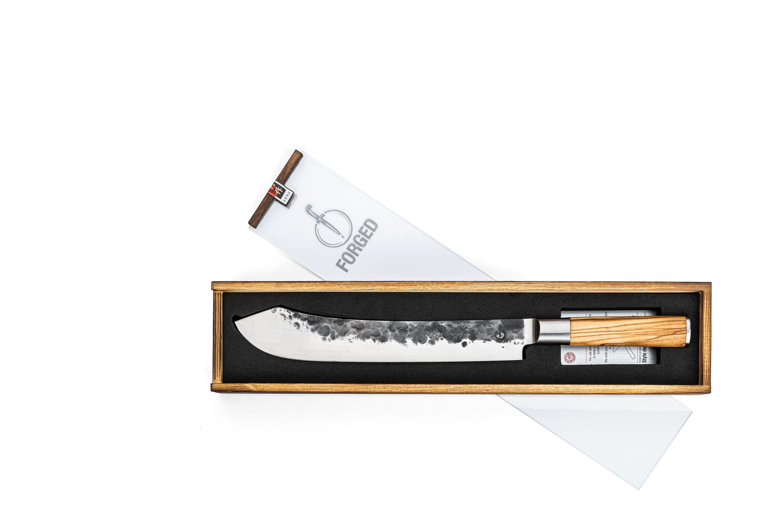 Forged Olijfhout Slagersmes